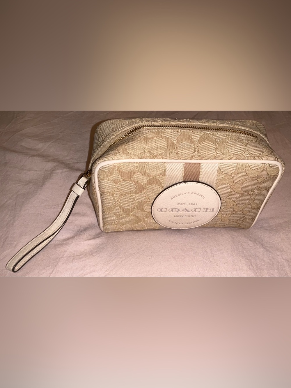 Coach Dempsey Large Boxy Cosmetic Case in Signature
